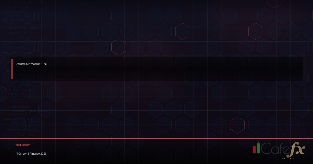 Cybersecurity สายงานร้อนแรงเงินเดือนดีในไทย 2026