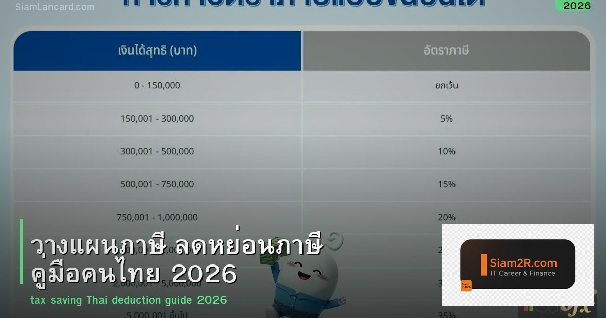 วางแผนภาษี ลดหย่อนภาษี คู่มือคนไทย 2026