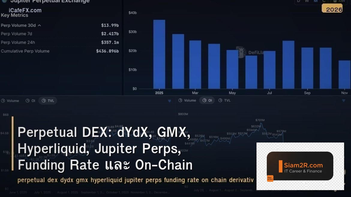 Perpetual DEX: dYdX, GMX, Hyperliquid, Jupiter Perps, Funding Rate และ On-Chain
