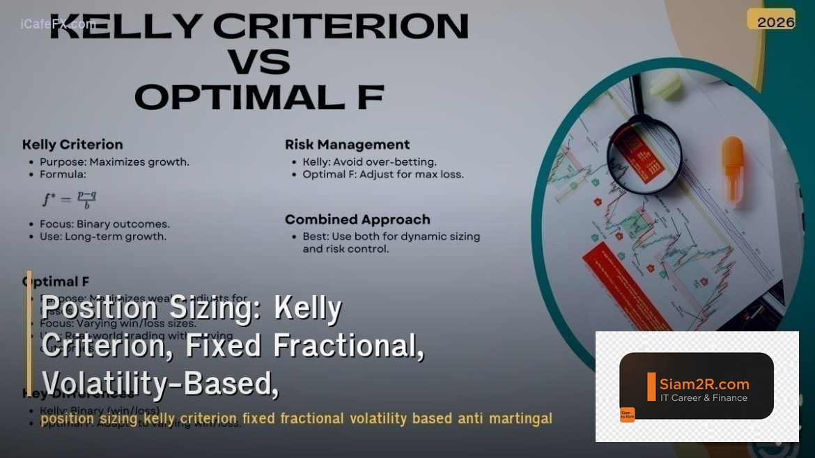 Position Sizing: Kelly Criterion, Fixed Fractional, Volatility-Based, Anti-Marti