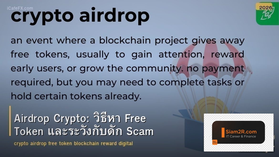 Airdrop Crypto: วิธีหา Free Token และระวังกับดัก Scam