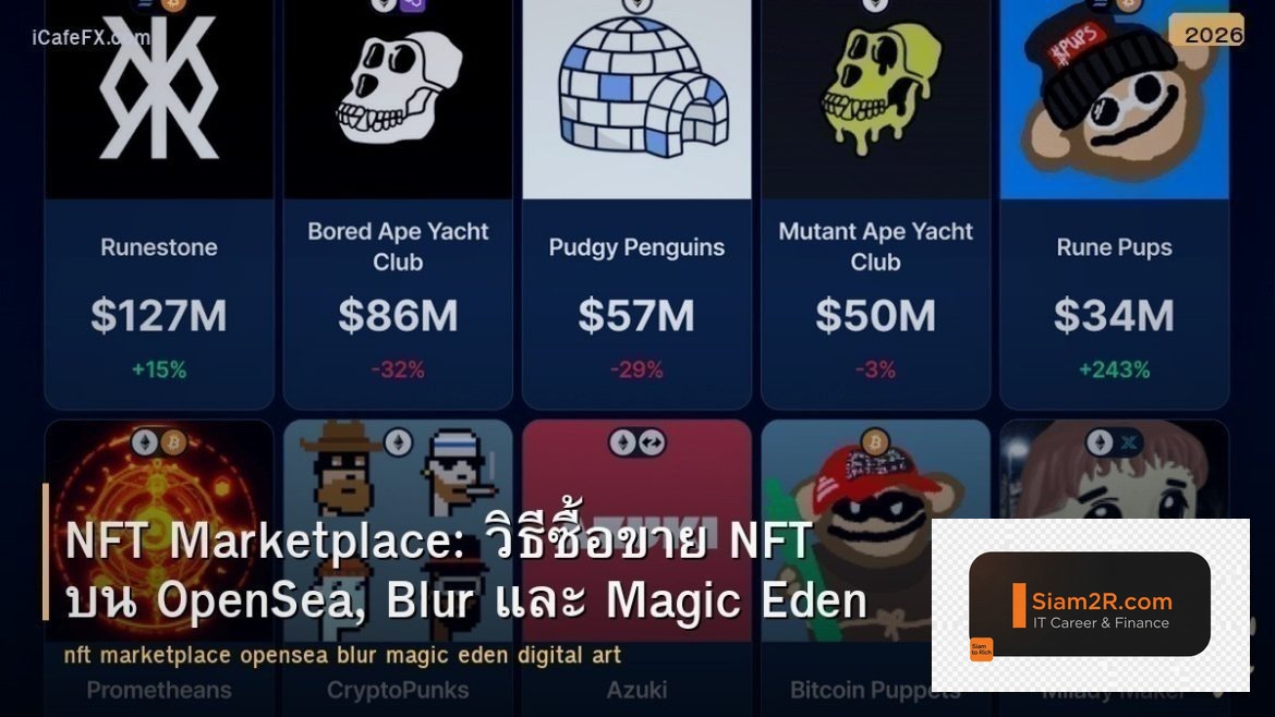 NFT Marketplace: วิธีซื้อขาย NFT บน OpenSea, Blur และ Magic Eden