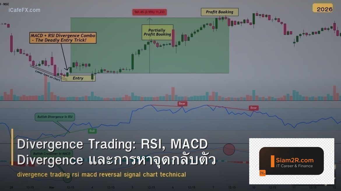 Divergence Trading: RSI, MACD Divergence และการหาจุดกลับตัว