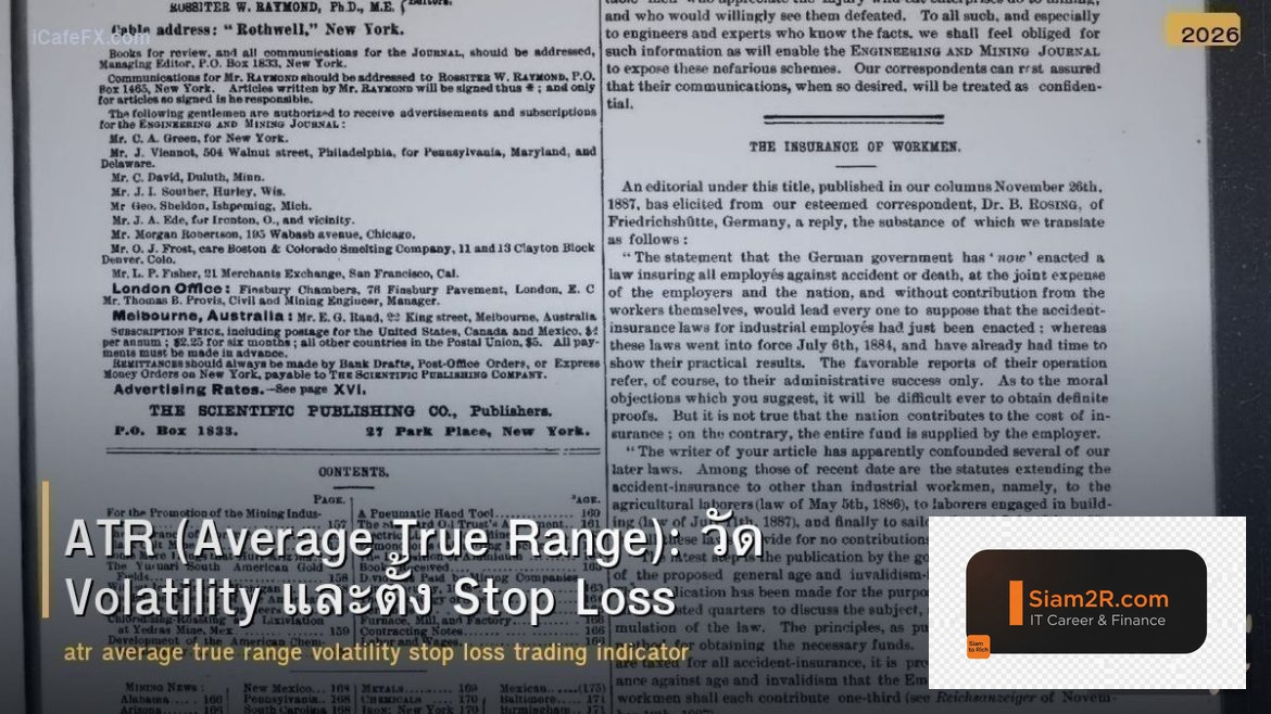ATR (Average True Range): วัด Volatility และตั้ง Stop Loss