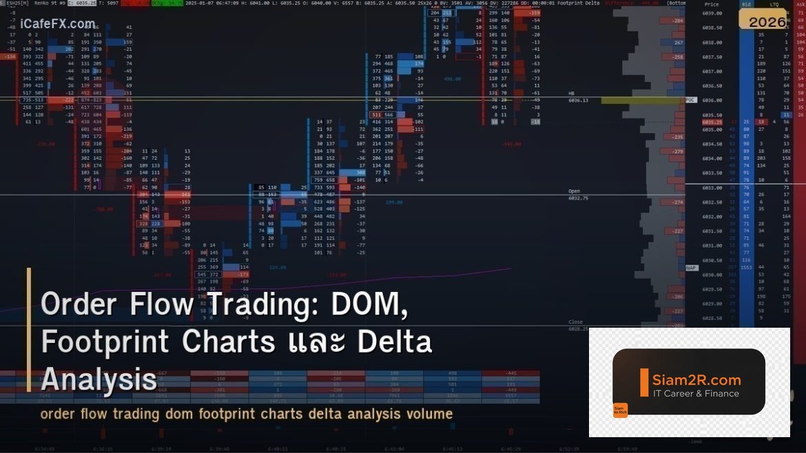 Order Flow Trading: DOM, Footprint Charts และ Delta Analysis