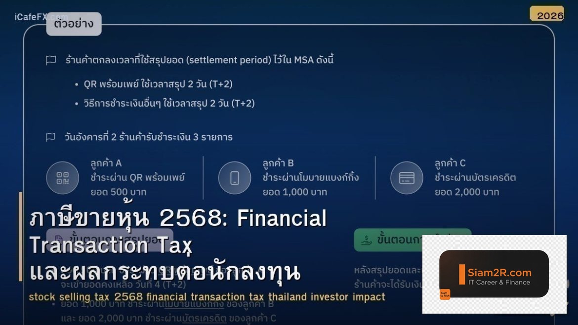 ภาษีขายหุ้น 2568: Financial Transaction Tax และผลกระทบต่อนักลงทุน
