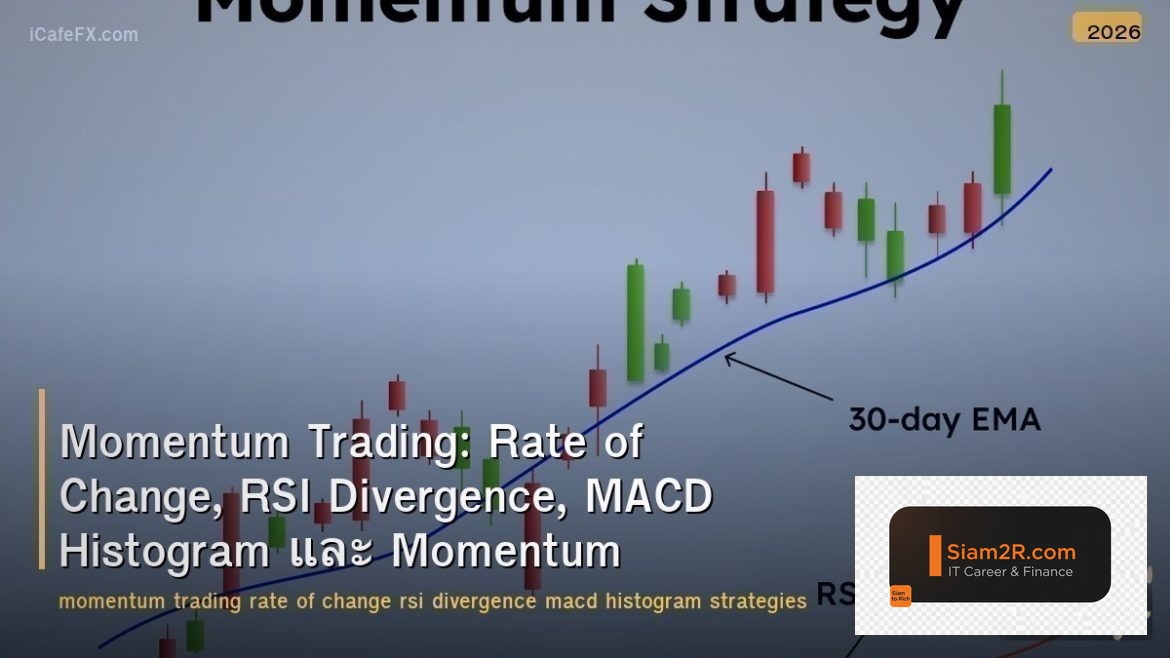Momentum Trading: Rate of Change, RSI Divergence, MACD Histogram และ Momentum St
