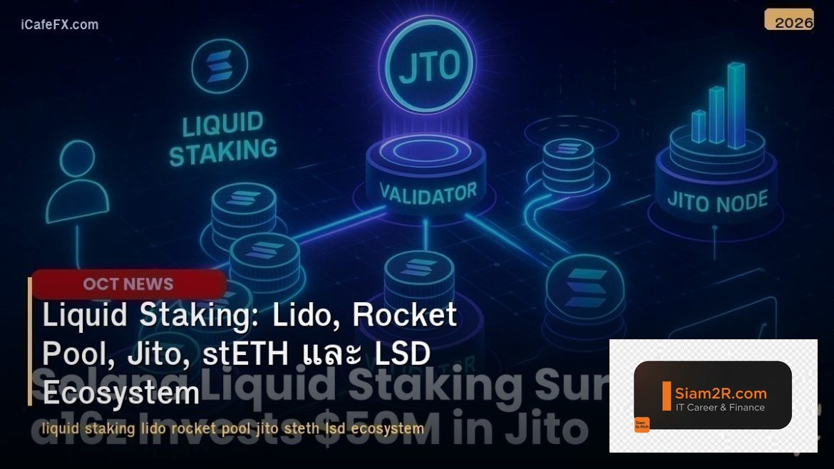 Liquid Staking: Lido, Rocket Pool, Jito, stETH และ LSD Ecosystem