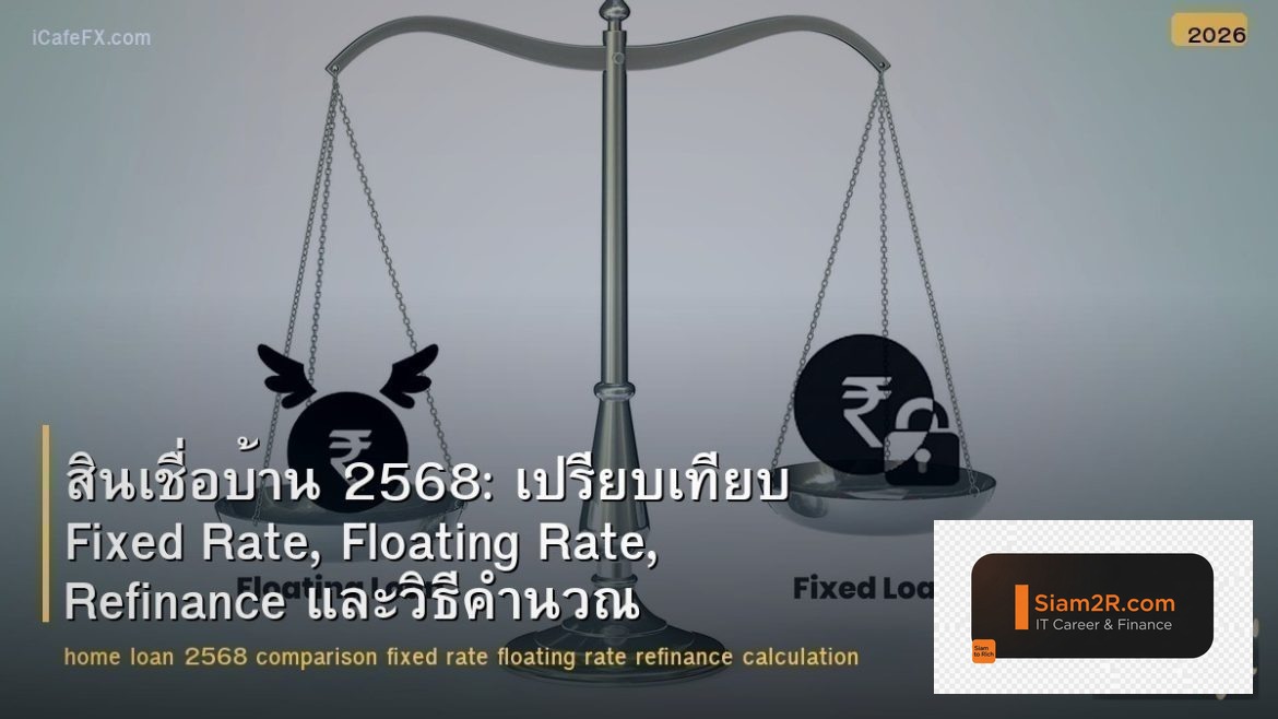 สินเชื่อบ้าน 2568: เปรียบเทียบ Fixed Rate, Floating Rate, Refinance และวิธีคำนวณ
