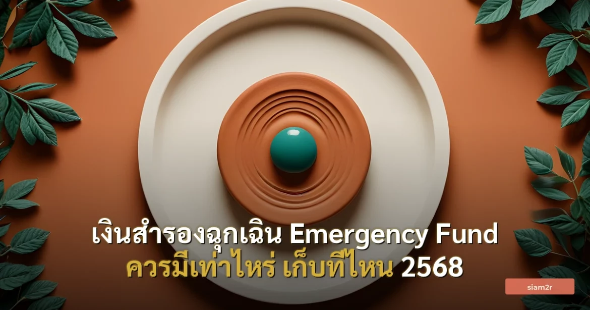ภาพประกอบสำหรับบทความเงินสำรองฉุกเฉิน Emergency Fund ควรมีเท่าไหร่ เก็บที่ไหน 2568