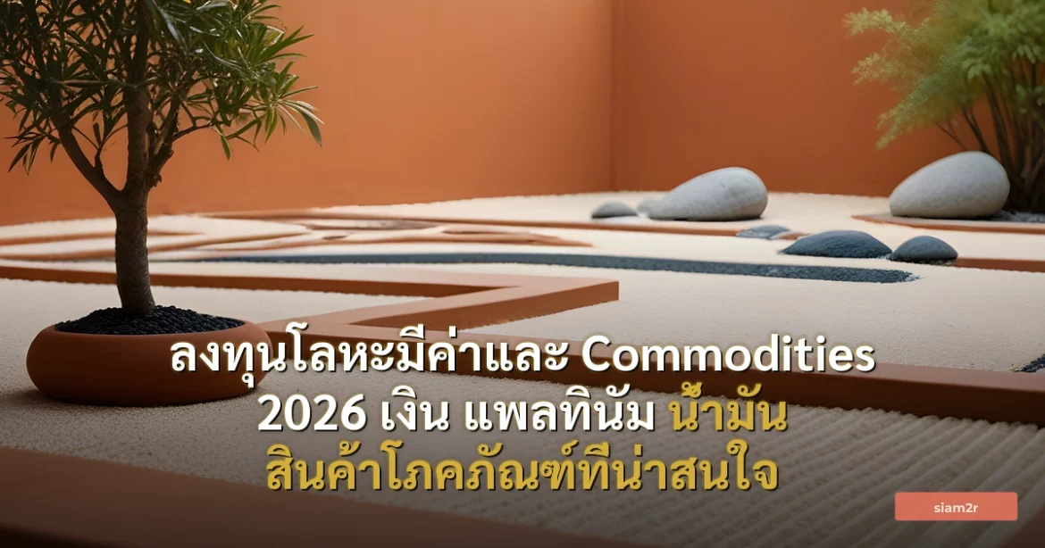 ภาพประกอบสำหรับบทความลงทุนโลหะมีค่าและ Commodities 2026 เงิน แพลทินัม น้ำมัน สินค้าโภคภัณฑ์ที่น่าสนใจ