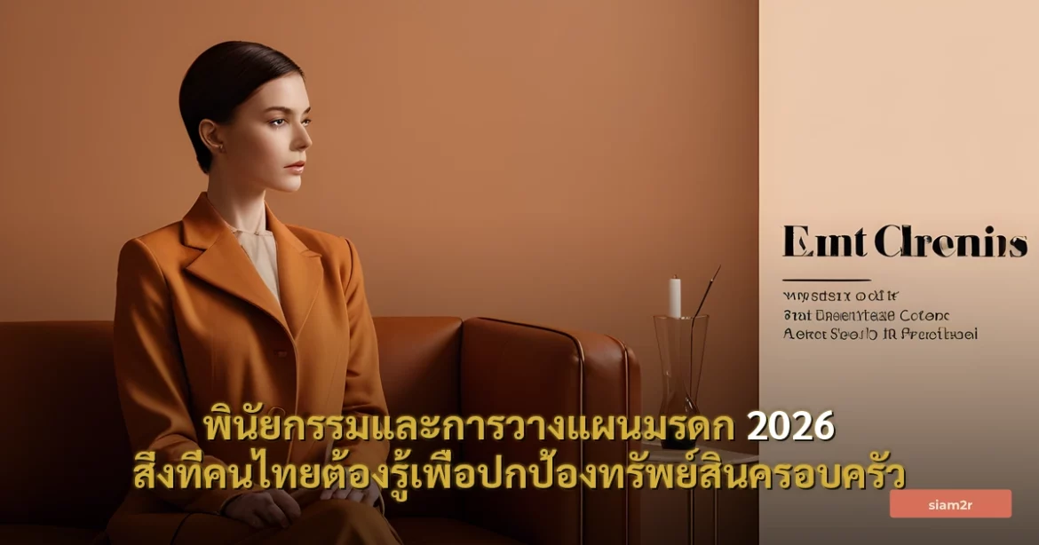 ภาพประกอบสำหรับบทความพินัยกรรมและการวางแผนมรดก 2026 สิ่งที่คนไทยต้องรู้เพื่อปกป้องทรัพย์สินครอบครัว
